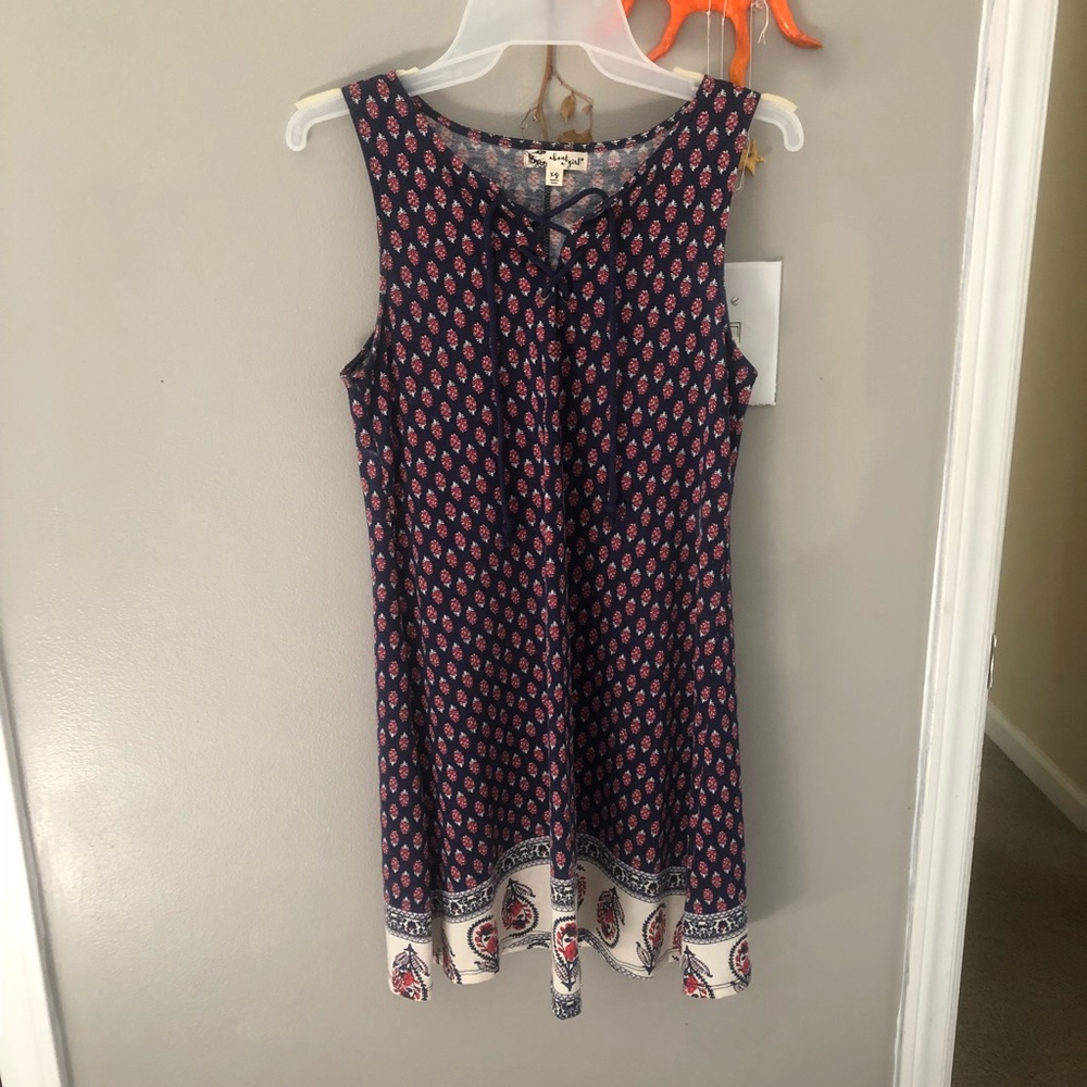 Lace Up Paisley Summer Dress